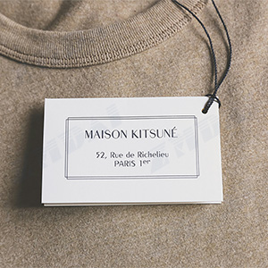 Clothing hang tag labels